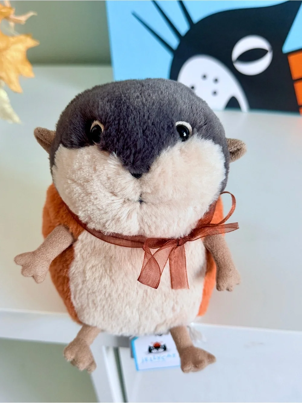 Jellycat Lambeth Lemming NWT Authentic w/ Removable Bow! Fast Shipping